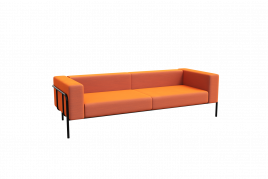 Флекс Диван трехместный FLX-3 Santorini 0401/Металл Черный 2100*915*690