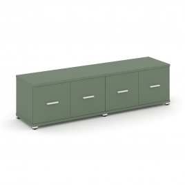 Концепт Шкаф 2 широкие секции, 1 ниша CN.STS-123 W Кобо/Металл Белый 1668*420*450
