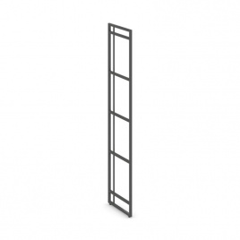 Рифт Опора завершающая 4 ниши RF.OZ-4.N (L) Металл Черный 396*20*1668