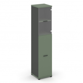 Концепт Шкаф 1 узкая секция, 5 ниш CN.STU.E-515 SP A Кобо/Антрацит/Металл Антрацит/Прозрачный 420*42