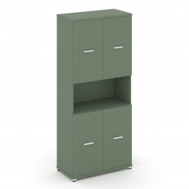 Концепт Шкаф 1 широкая секция, 5 ниш CN.STS-513 W Кобо/Металл Белый 836*420*1922