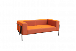 Флекс Диван двухместный FLX-2 Santorini 0401/Металл Черный 1750*915*690
