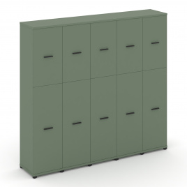 Концепт Шкаф 5 узких секций, 5 ниш CN.STU-555 B Кобо/Металл Черный 2084*420*1922