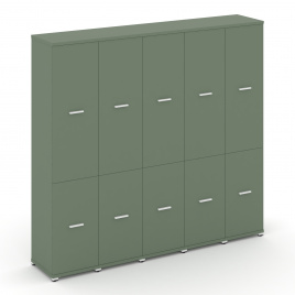 Концепт Шкаф 5 узких секций, 5 ниш CN.STU-552 W Кобо/Металл Белый 2084*420*1922