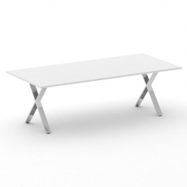 Кросс Стол для переговоров CRF.PRG-2 Черный F/Нерж. Сталь 2400*1100*750