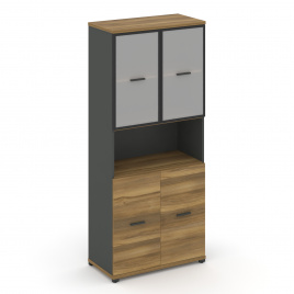 Концепт Шкаф 1 широкая секция, 5 ниш CN.STS.E-513 RMB A Сандал Янтарный/Антрацит/Металл Антрацит/Сат