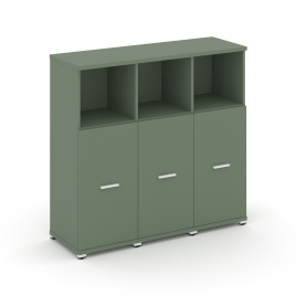 Концепт Шкаф 3 узкие секции, 3 ниши CN.STU-333 W Кобо/Металл Белый 1252*420*1186