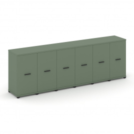 Концепт Шкаф 6 узких секций, 2 ниши CN.STU-263 B Кобо/Металл Черный 2500*420*818