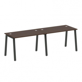 Метал Систем Рабочая станция на 2 места на А-образном м/к БА.СМ-2.2 Акация Лорка/Металл Белый 2400*7