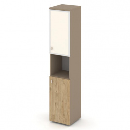Эстетика Шкаф высокий узкий правый ES.SU-1.4R (R) U Латте/Капучино/Лакобель umbra 400*420*1977