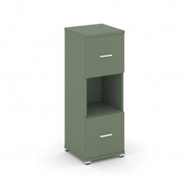Концепт Шкаф 1 узкая секция, 3 ниши CN.STU-315 W Кобо/Металл Белый 420*420*1186