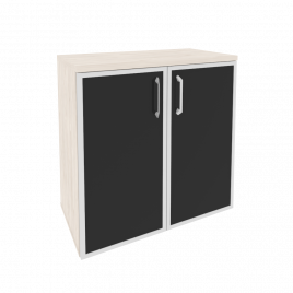 Оникс Шкаф низкий широкий O.ST-3.2 R black Дуб Мали/Стекло Black 800*420*823