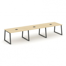 Стайл Проджект Стол переговорный SN-6T1.SPRG-023 Серый Пепел/Металл Белый/Заглушка Металл Белый 4410