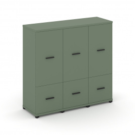 Концепт Шкаф 3 узкие секции, 3 ниши CN.STU-332 B Кобо/Металл Черный 1252*420*1186