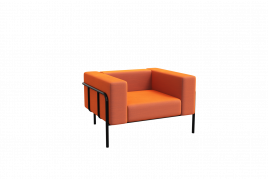 Флекс Диван одноместный FLX-1 Santorini 0401/Металл Черный 1100 *915*690