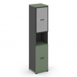 Концепт Шкаф 1 узкая секция, 5 ниш CN.STU.E-513 RMB A Кобо/Антрацит/Металл Антрацит/Сатин 420*420*19