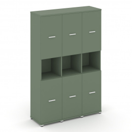 Концепт Шкаф 3 узкие секции, 5 ниш CN.STU-533 W Кобо/Металл Белый 1252*420*1922
