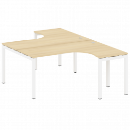 Метал Систем Куатро Рабочая станция криволинейная на П-образном м/к 50БП.РАС-СА-2.4 Дуб Наварра/Мета