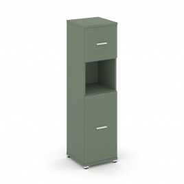 Концепт Шкаф 1 узкая секция, 4 ниши CN.STU-415 W Кобо/Металл Белый 420*420*1554