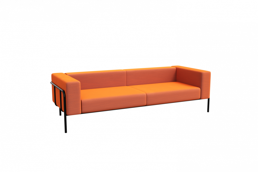 Флекс Диван трехместный FLX-3 Santorini 0401/Металл Черный 2100*915*690 фото 1