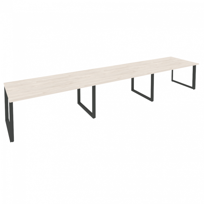 Оникс Стол переговорный O.MO-PRG-3.4 Дуб Мали/Металл Белый 4740*980*750 фото 8