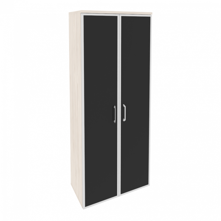 Оникс Шкаф высокий широкий O.ST-1.10 R black Дуб Мали/Стекло Black 800*420*1977 фото 6
