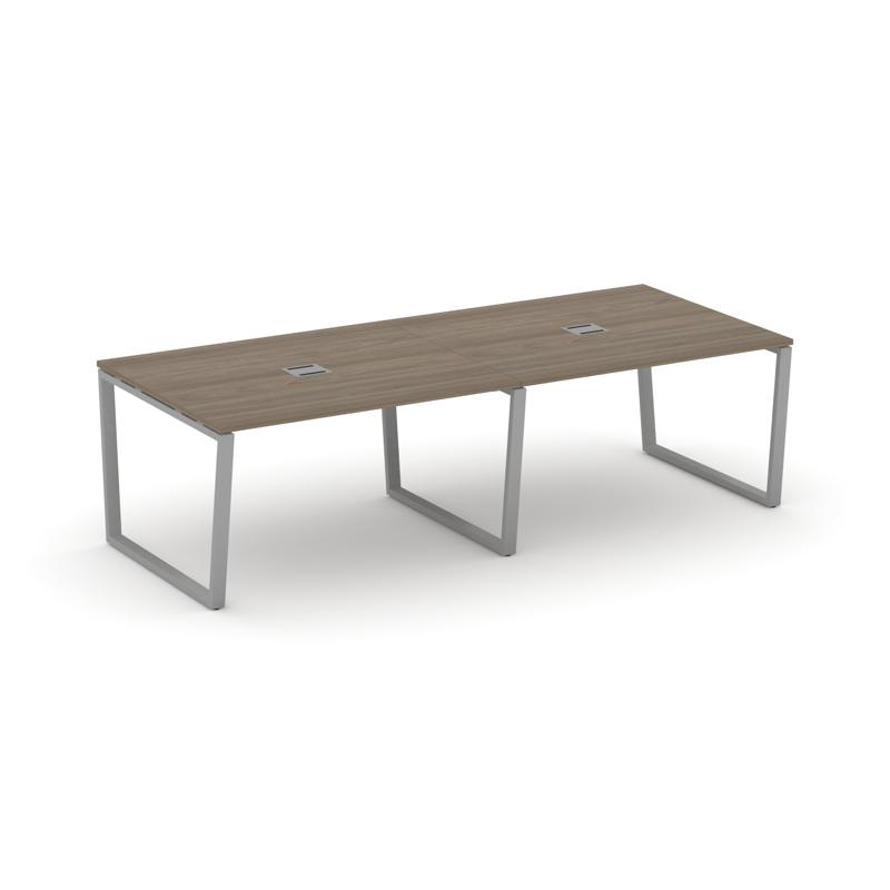 Стайл Проджект Стол переговорный SN-6T2.SPRG-042 Серый Пепел/Металл Белый/Заглушка Металл Белый 2360 фото 15