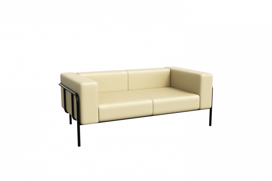 Флекс Диван двухместный FLX-2 Santorini 0401/Металл Черный 1750*915*690 фото 3