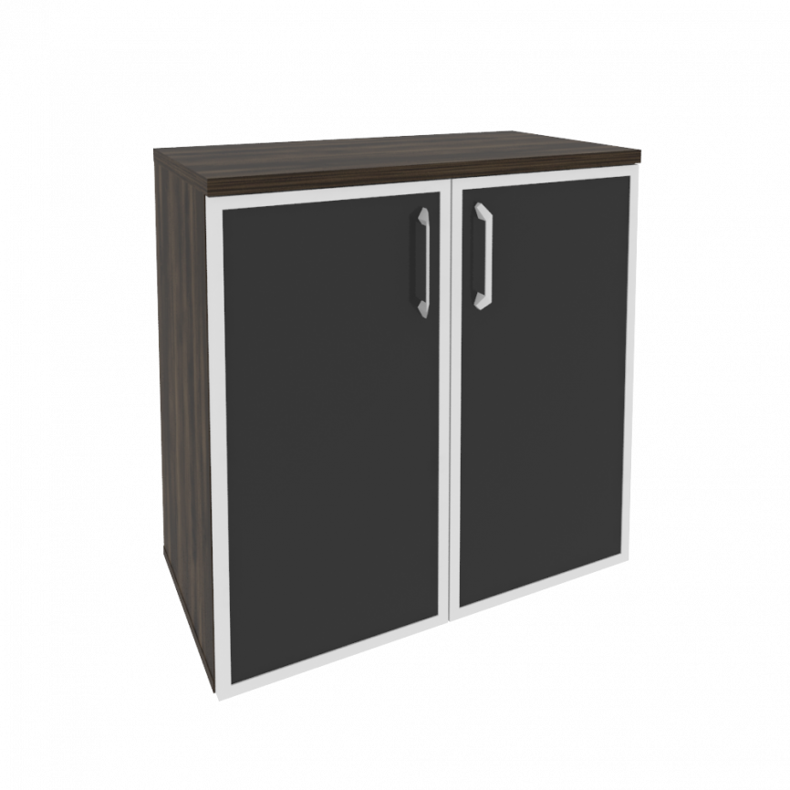 Оникс Шкаф низкий широкий O.ST-3.2 R black Дуб Мали/Стекло Black 800*420*823 фото 12