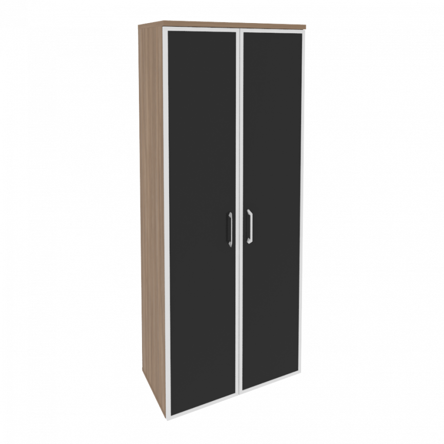 Оникс Шкаф высокий широкий O.ST-1.10 R black Дуб Мали/Стекло Black 800*420*1977 фото 8