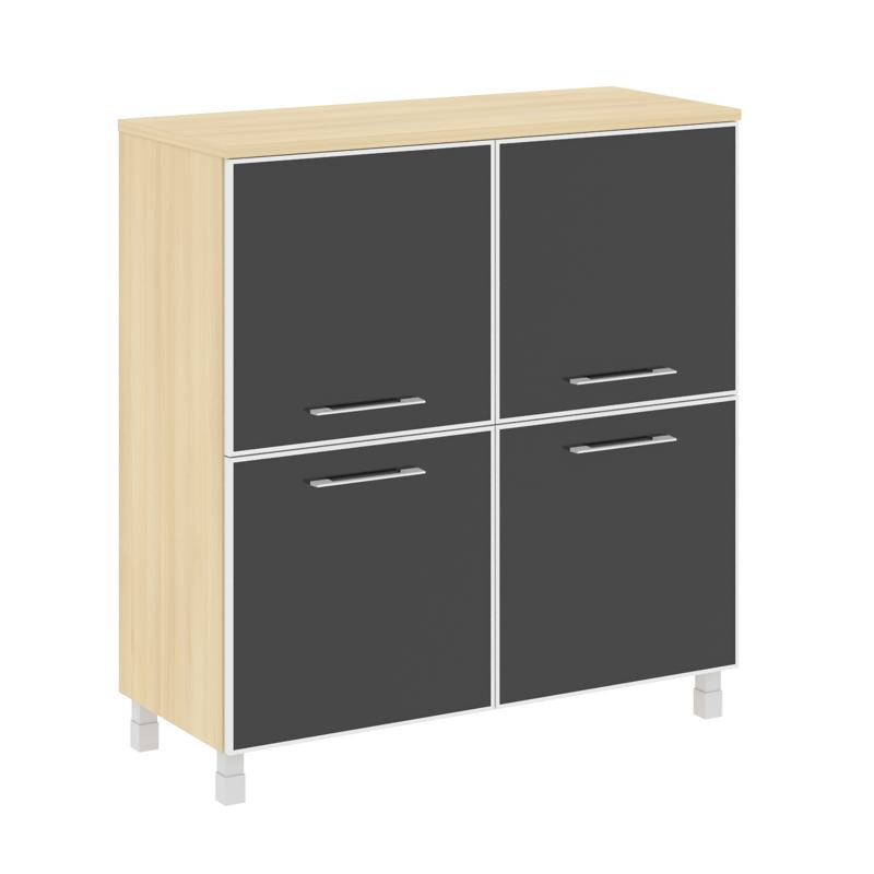 Ялта Шкаф квадратный LT.SD-1.2 R black Дуб Мали/Стекло Black 1098*452*1168 фото 5