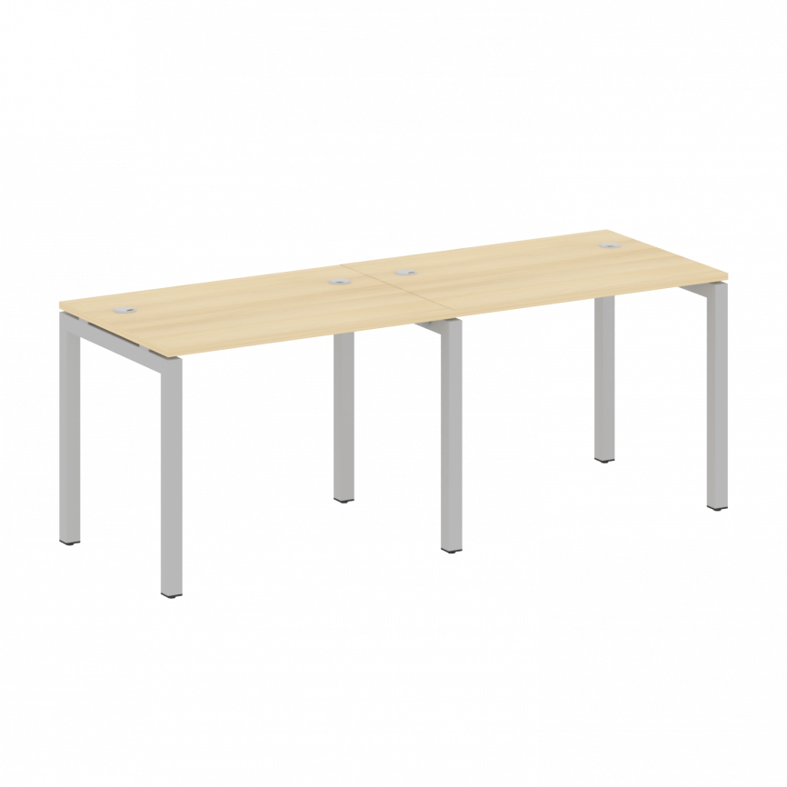 Метал Систем Куатро Рабочая станция на 2 места на П-образном м/к 50БП.СМ-2.1 Вяз Благородный/Металл фото 6