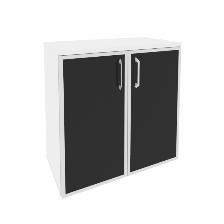 Оникс Шкаф низкий широкий O.ST-3.2 R black Дуб Мали/Стекло Black 800*420*823 фото 6