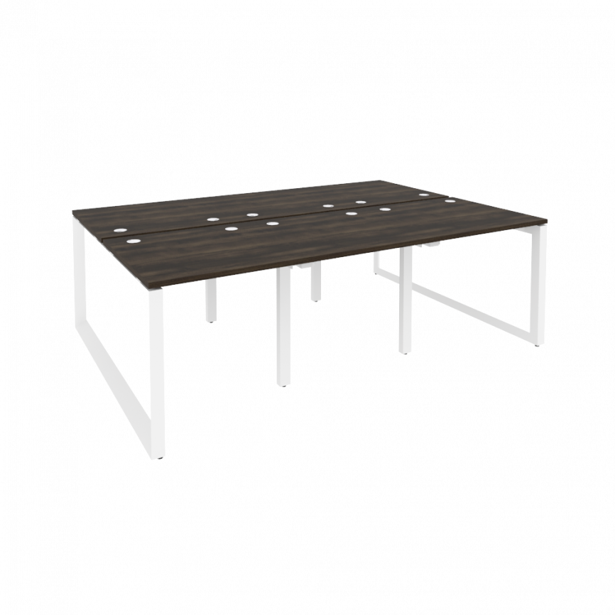 Оникс Рабочая станция на О-образном м/к O.MO-D.RS-6.0.8 Дуб Мали/Металл Белый 2340*1635*750 фото 12