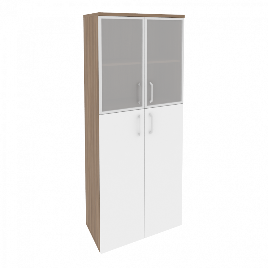 Оникс Шкаф высокий широкий O.ST-1.7 R Дуб Мали/Белый Бриллиант 800*420*1977 фото 5