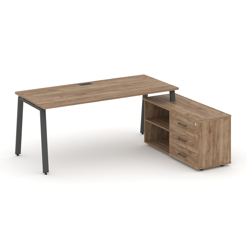 Стайл Проджект Директ Стол письменный с греденцией правой SN-6A.SRG-015.M(R) Дуб Табак/Дуб Табак/Ант фото 8