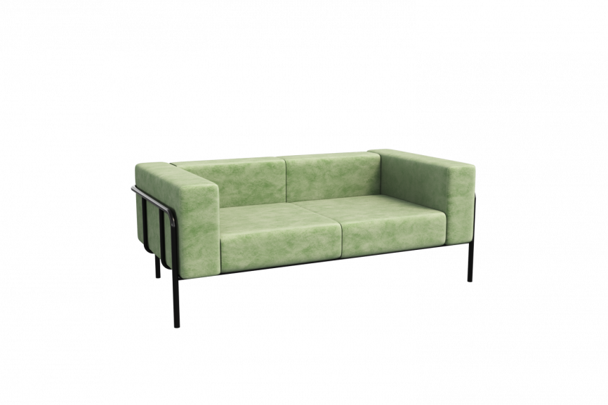 Флекс Диван двухместный FLX-2 Santorini 0401/Металл Черный 1750*915*690 фото 4