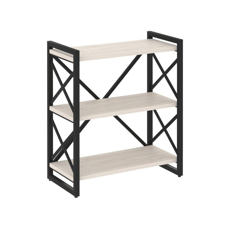 Лофт Стеллаж на рег. опорах-3 полки VR.L-MST.O-3.8 Тиквуд Светлый/Металл Черный 800*400*910 фото 6