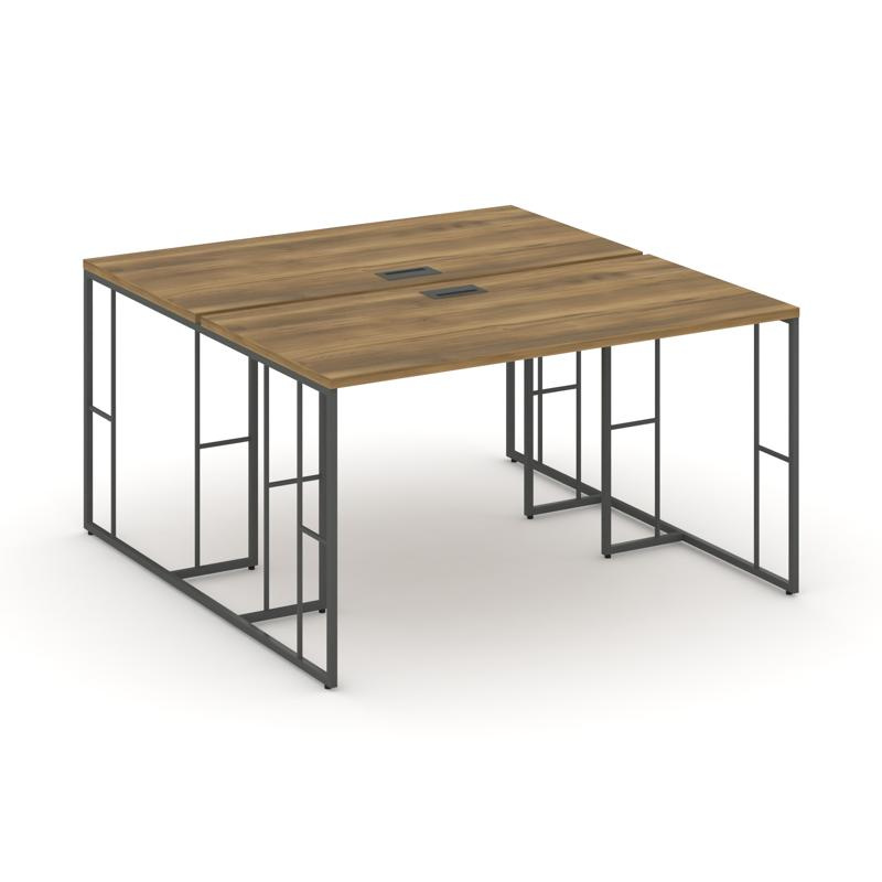 Рифт Рабочая станция RF.DRS-003 Дуб Табак/Металл Антрацит 1380*1232*750 фото 14