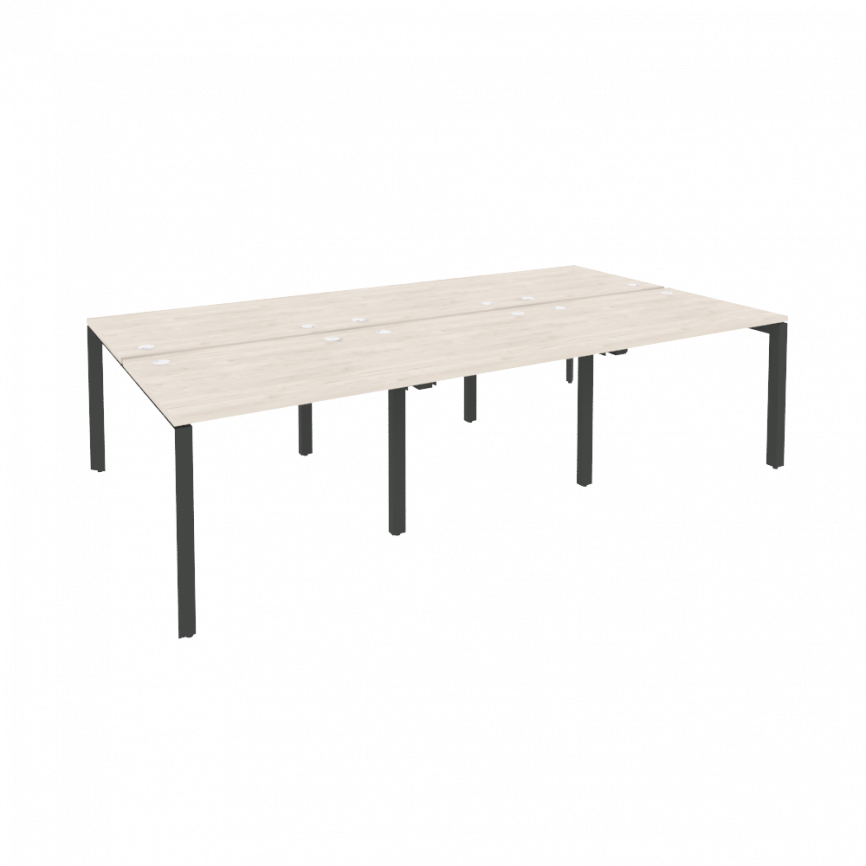 Оникс Рабочая станция на П-образном м/к O.MP-D.RS-6.1.8 Дуб Мали/Металл Антрацит 2940*1635*750 фото 6