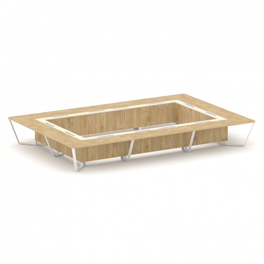 Стил Мит Стол переговорный прямоугольный KM-PR.B.SP-26K2 Тиквуд Светлый/Графит Глянец/Металл Черный фото 25