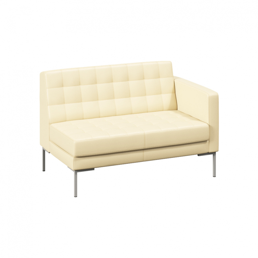 Форест Секция с подлокотником двухместная FR-SP-02 (L) Enzo 994/Металл Серый 1270*800*840 фото 3