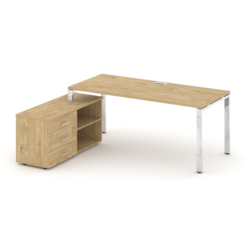 Стайл Проджект Директ Люкс Стол письменный с греденцией левой M-SN-6P.SRG-015.M(L) Тиквуд Светлый/Ан фото 4