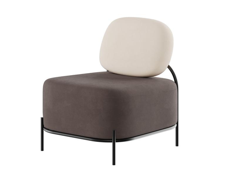 Джайв Диван одноместный JVE-1 Velvet lux 58/Velvet lux 100/Металл Черный 670*720*770 фото 9