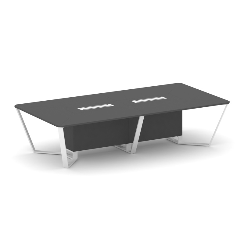 Стил Мит Стол переговорный прямоугольный KDK-PR.B.SP-12 Тиквуд Светлый/Металл Черный 3200*1600*750 фото 6
