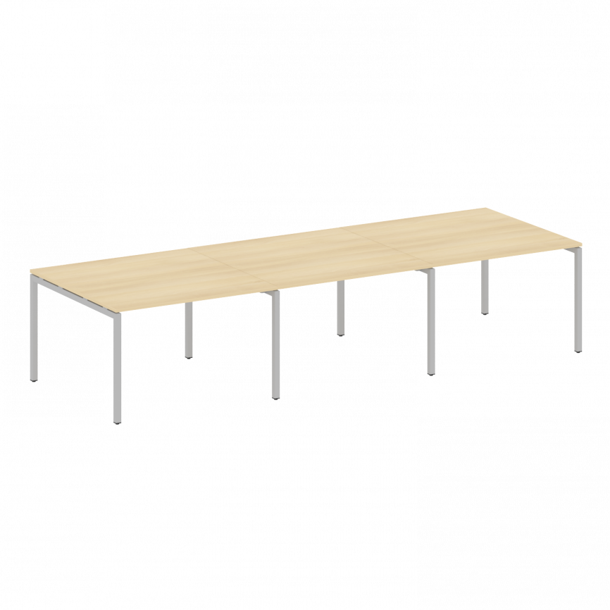 Метал Систем Куатро Переговорный стол (3 столешницы) на П-оразном м/к 40БП.ПРГ-3.2 Вяз Благородный/М фото 12