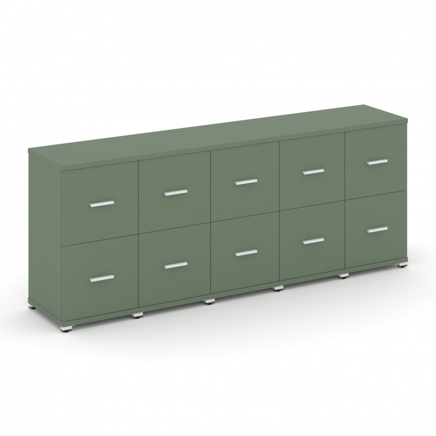 Концепт Шкаф 5 узких секций, 2 ниши CN.STU-252 W Кобо/Металл Белый 2084*420*818 фото 1