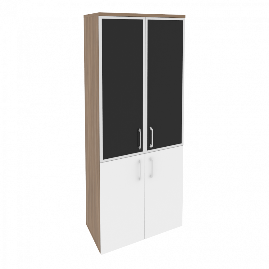 Оникс Шкаф высокий широкий O.ST-1.2 R black Дуб Мали/Стекло Black 800*420*1977 фото 10