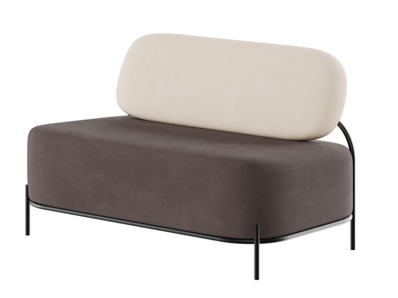 Джайв Диван двухместный JVE-2 Velvet lux 58/Velvet lux 100/Металл Черный 1250*720*770 фото 9