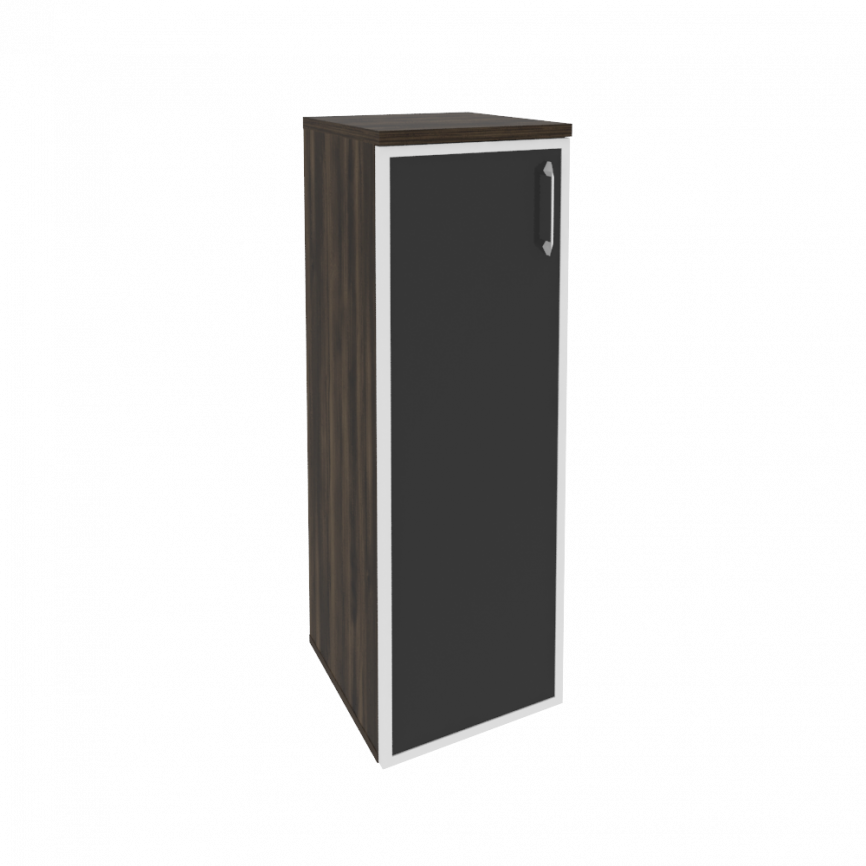 Оникс Шкаф средний узкий левый O.SU-2.4 R (L) black Дуб Мали/Стекло Black 400*420*1207 фото 12